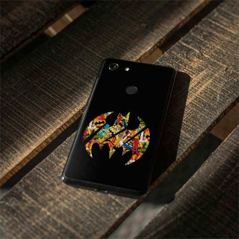DC Comics Batman Silhouette Logo Vintage Pattern Google Pixel 3 XL Skin